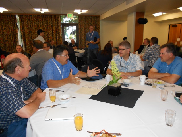 Steering Committee members meet at NRITS. Left to right: Tom Moore, Nevada DOT; Ian Turnbull, Caltrans District 2; Sean Campbell, Caltrans DRISI; Ron Vessey, Washington State DOT.