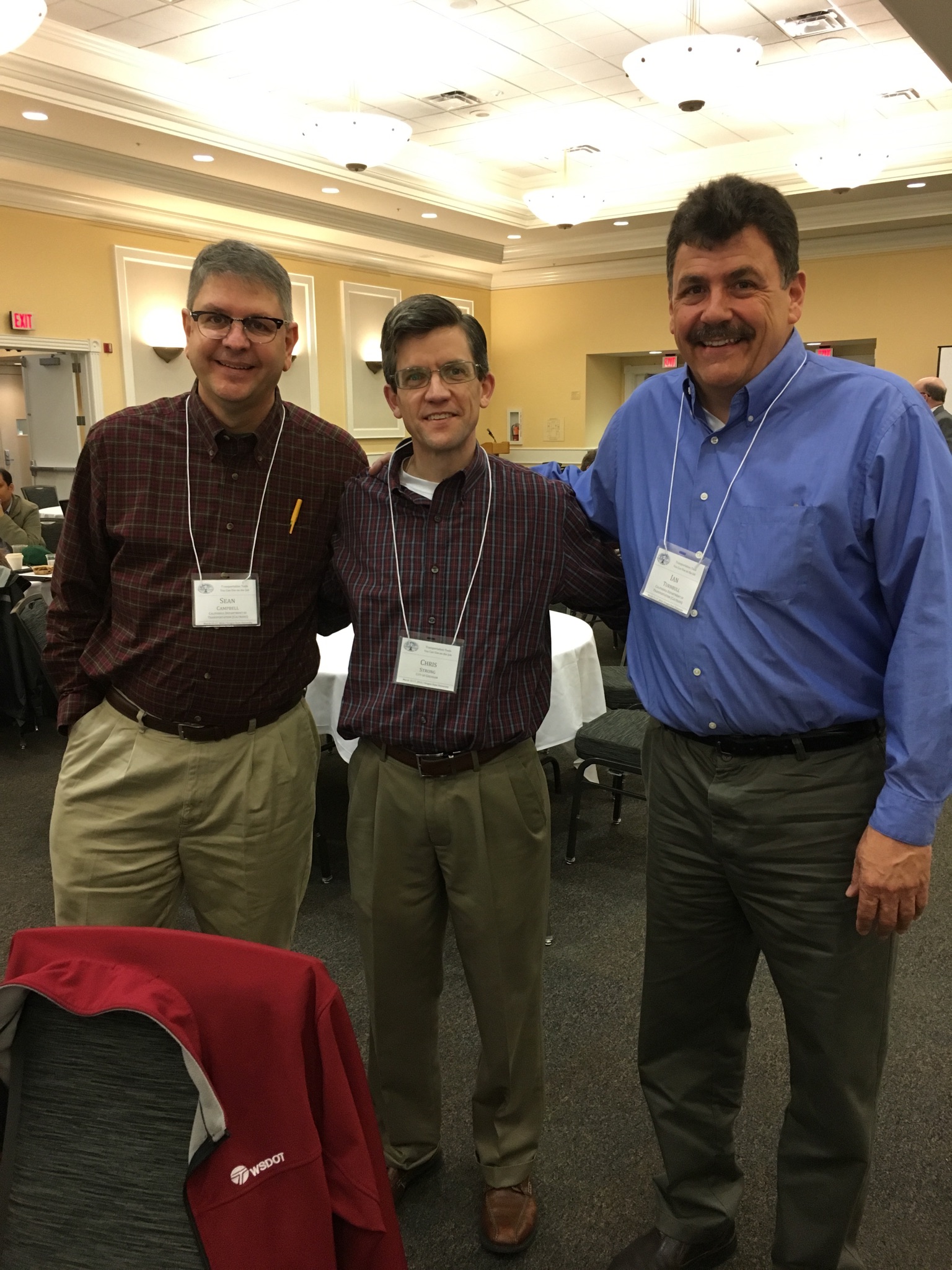 Sean Campbell, Chris Strong and Ian Turnbull at the Northwest Transportation Conference in Corvallis, Oregon, March 2016.
