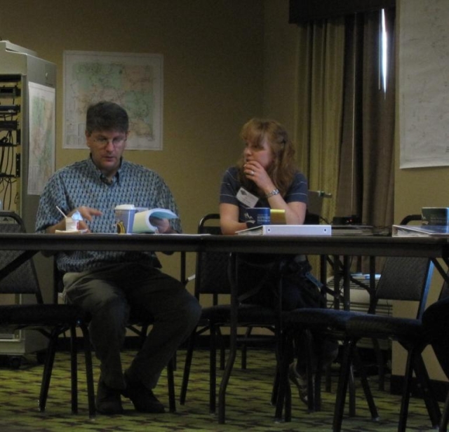 Sean Campbell meeting with Leann Koon at the 2010 Western States Forum.