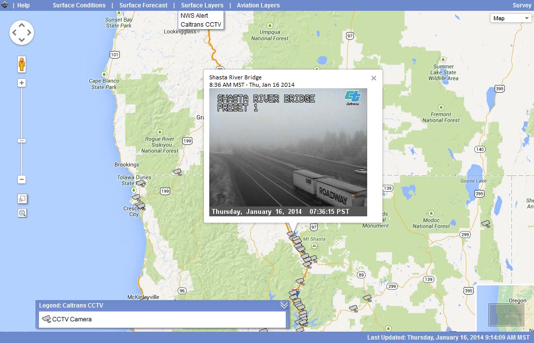 Screenshot of heavy fog conditions captured on a CCTV camera in Northern California. Screenshot of heavy fog conditions captured on a CCTV camera in Northern California.