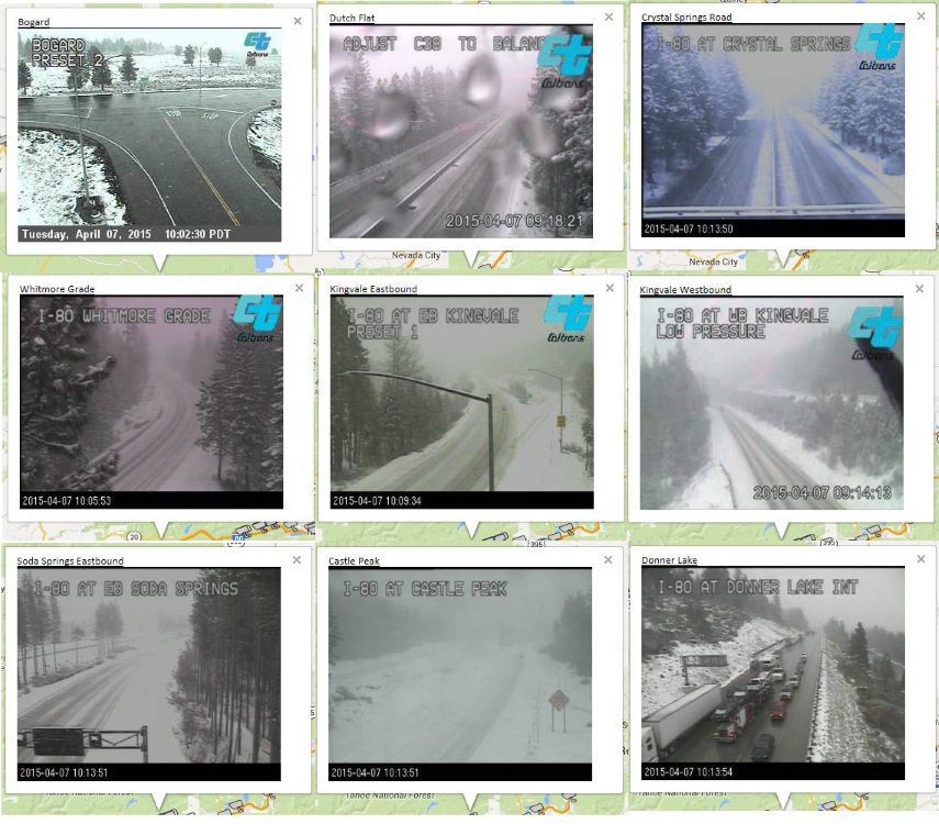 Caltrans CCTV images.