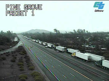 Back-up at Pine Grove - Caltrans Image