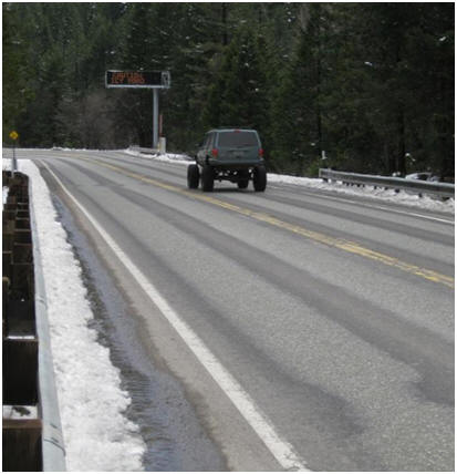 CMS on both sides of the problem area at Spring Garden indicated icy conditions.