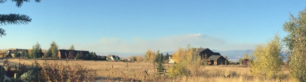 Smoke from the wildfire north of Manhattan, Montana. Smoke from the wildfire north of Manhattan, Montana.