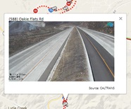 CCTV image showing smoke and fire along Interstate 15. CCTV image showing smoke and fire along Interstate 15.