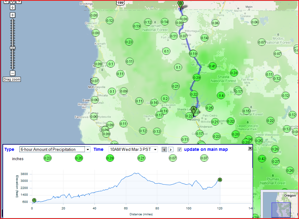 OSS Screenshot: A precipitation layer is provided for the trip planner and covers a 6 hour forecast. OSS Screenshot: A precipitation layer is provided for the trip planner and covers a 6 hour forecast.