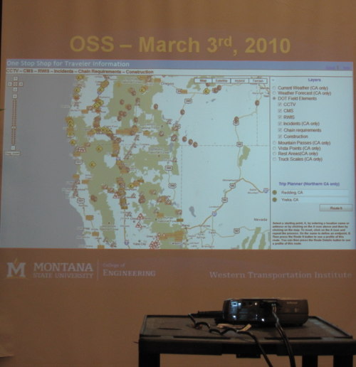 Doug Galarus gives a presentation explaining OSS at the 2010 NRITS conference. Here he shows attendees screenshots from the web application. Doug Galarus gives a presentation explaining OSS at the 2010 NRITS conference. Here he shows attendees screenshots from the web application.