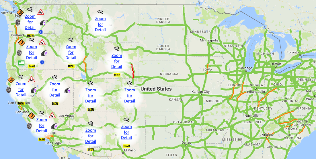 Google Traffic layer after the Eclipse.