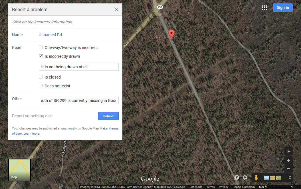 Reporting the Error in Google Maps Reporting the Error in Google Maps