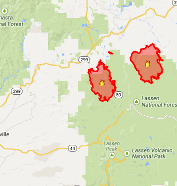 QuickMap Display of Fire in Proximity to SR 89 QuickMap Display of Fire in Proximity to SR 89