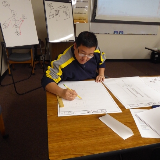 Andrew Chang from Caltrans District 3 works through one of the lab exercises during the small data center design class. Andrew Chang from Caltrans District 3 works through one of the lab exercises during the small data center design class.