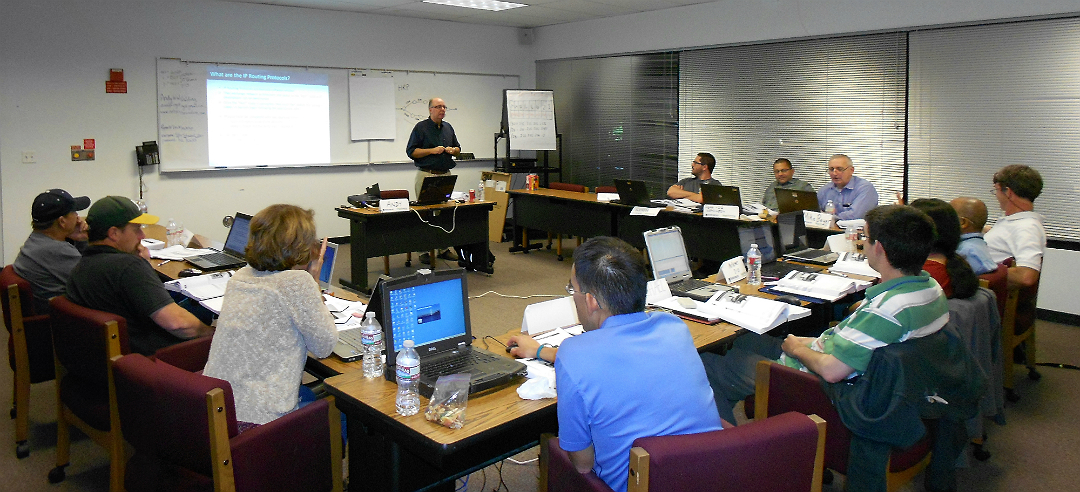 Course instructor Andy Walding explains a concept during a course lecture.