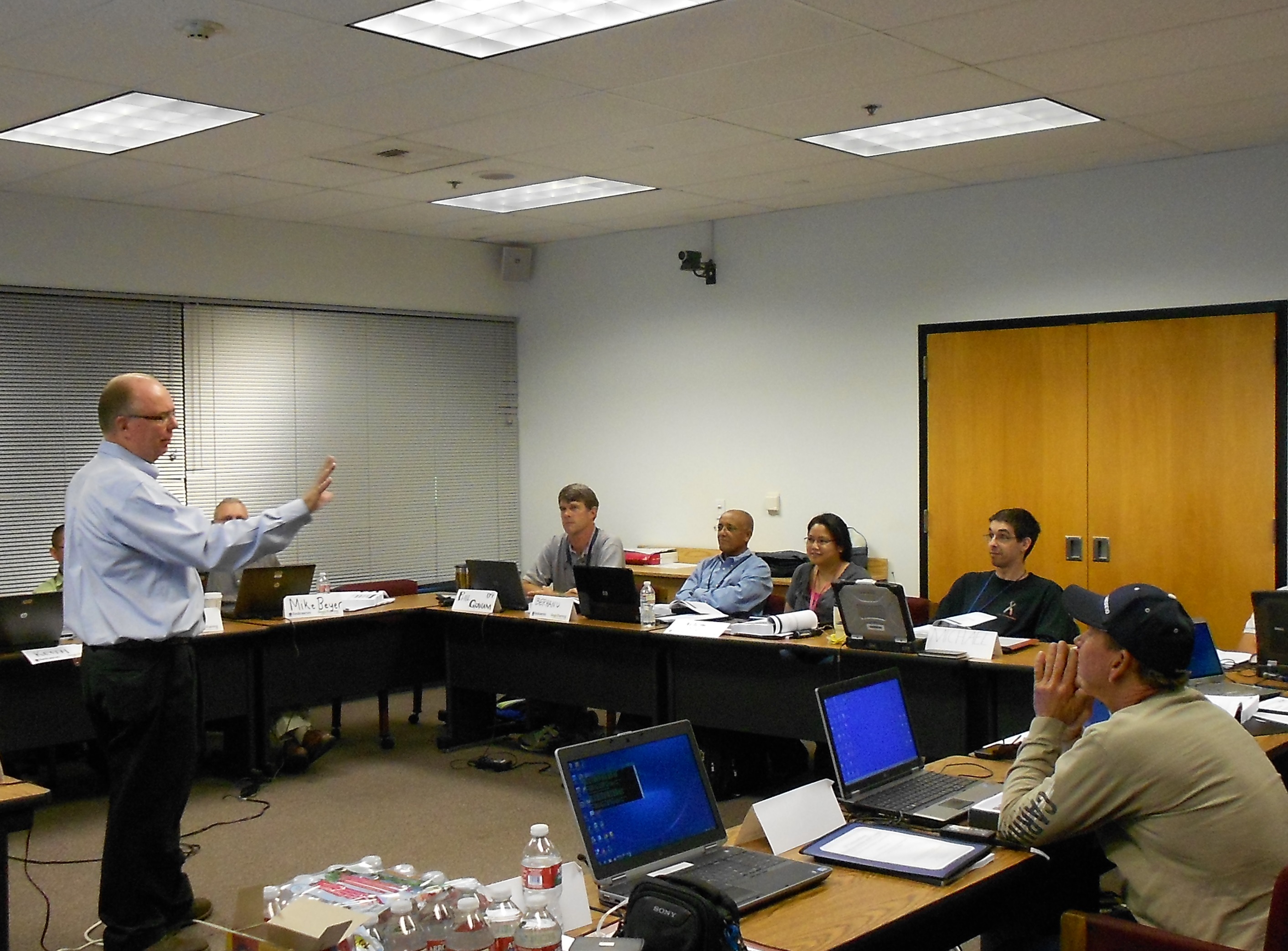 Instructor Andrew Walding responds to a question from a student during the IP Fundamentals course. Instructor Andrew Walding responds to a question from a student during the IP Fundamentals course.