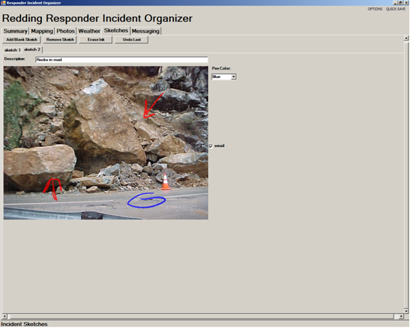 Responder software screenshot: The images captured by the software can be directly drawn on. Responder software screenshot: The images captured by the software can be directly drawn on.
