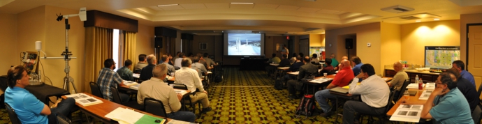Meeting room during 2014 technical presentations. Meeting room during 2014 technical presentations.