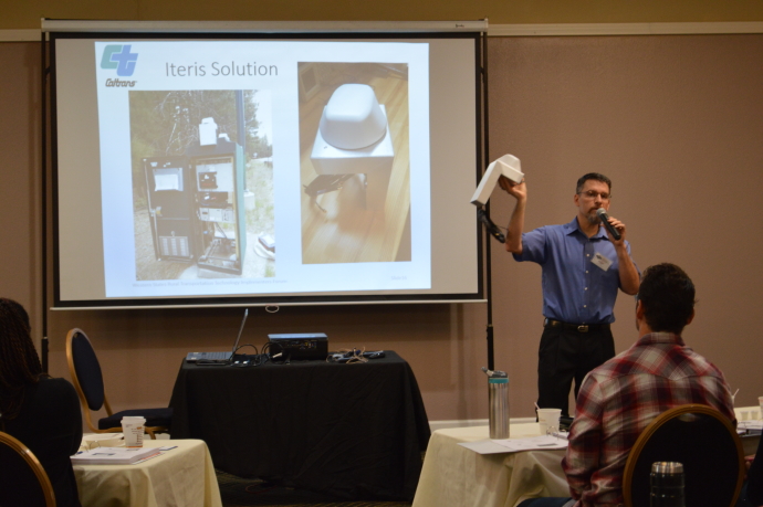 Andres Chavez, Caltrans District 3, presenting at the 2019 Western States Forum.