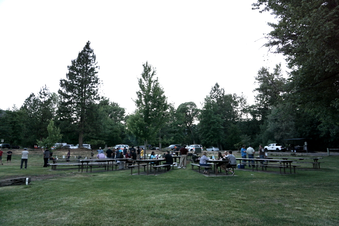 To maintain the rural perspective and continue to foster transparency and trust with an informal atmosphere, the Wednesday evening dinner and networking session were held at Upper Greenhorn Park in Yreka.