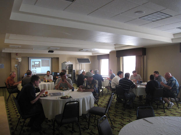 The Tuesday evening social is always a great chance for Forum participants to meet each other.