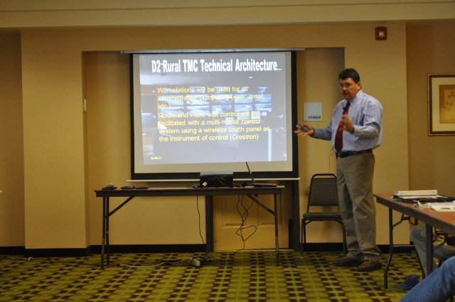 Ian Turnbull explains the technical architecture for the Rural TMC in Caltrans District 2