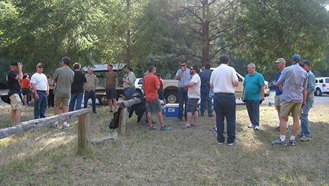 To maintain the rural perspective and continue to foster transparency and trust with an informal atmosphere, an evening dinner and networking session were held at a campground.