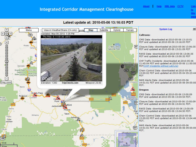 ICM Website Screenshot: Camera images show good weather along I-5 in Medford. ICM Website Screenshot: Camera images show good weather along I-5 in Medford.